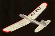 Early American Junior balsa model glider - The A-J 247