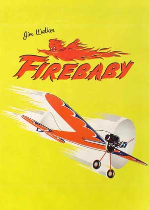 Jim Walker balsa glow engine U-Control Firebaby poster