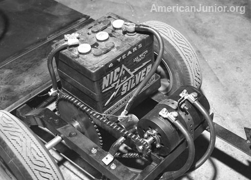 Electric engine for the American Junior Jaguar XKE 120 car