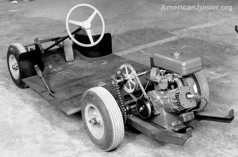 B&S Gas Engine mounted on Jaguar XKE 120 chasis, American Junior